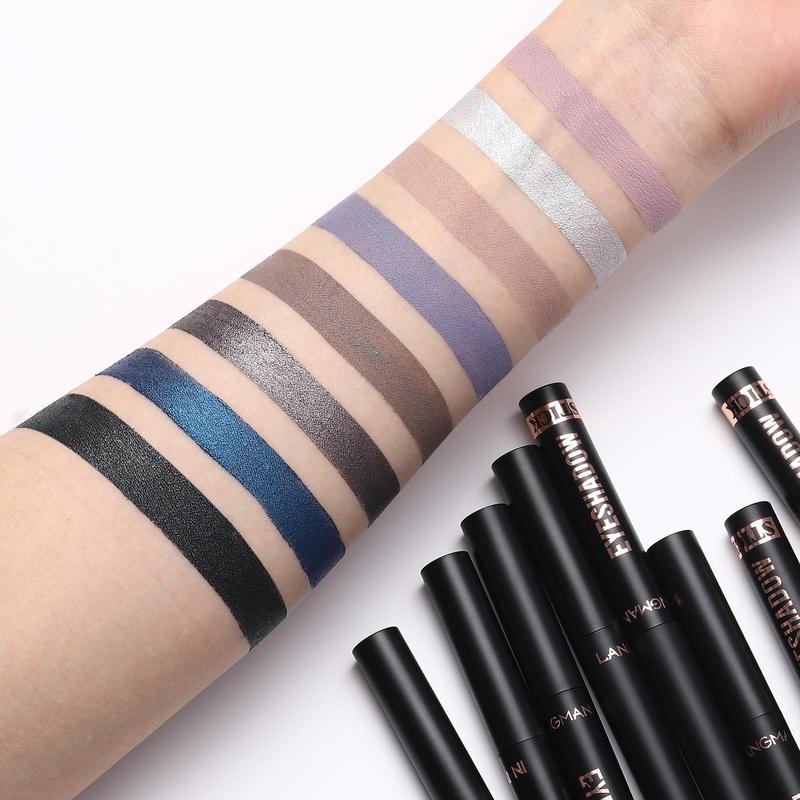 Long Lasting Eyeshadow Stick Set, 8 Counts set Waterproof Eyeshadow Pencil, High Pigmented Shimmer and Matte Eye Shadow Sticks, Eye Makeup Products, Christmas Gift