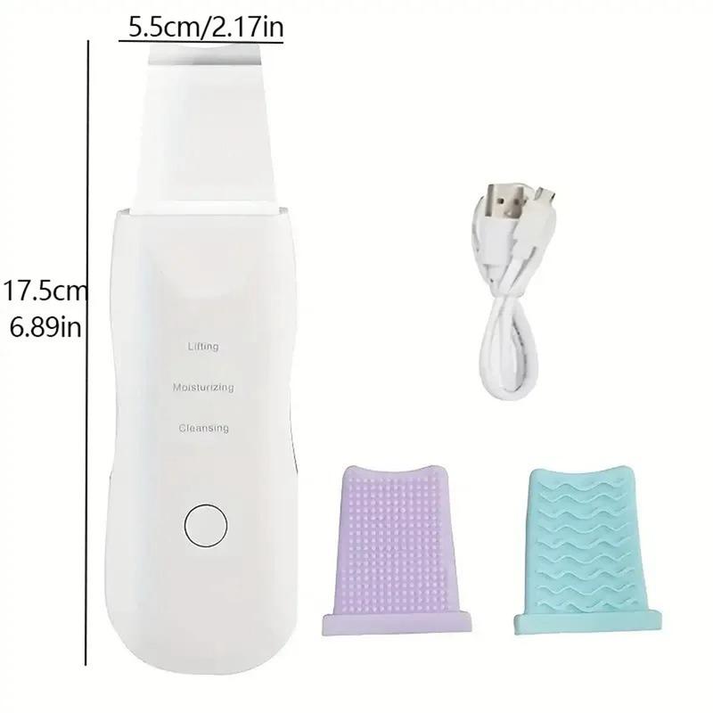 Ultrasonic Skin Scrubber Vibration Face Spatula Blackhead Remover Shovel Clean Cavitation Peeling Facial Lifting Comfort