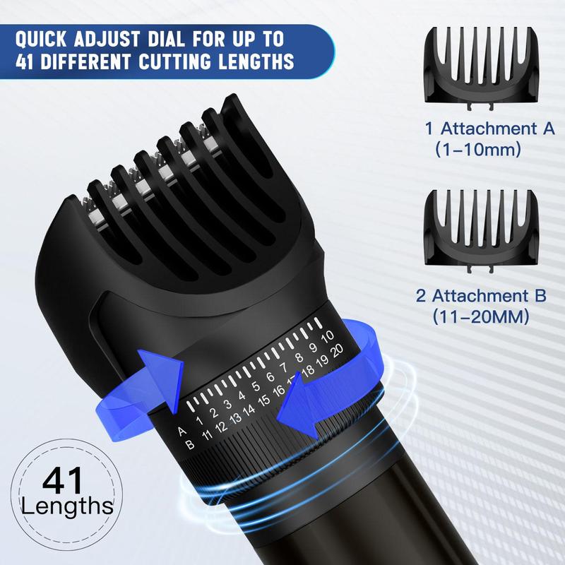 5 in 1 Electric Hair Trimmer, 1 Box Multifunctional Waterproof Hair Clipper with LED Display, USB Rechargeable Hair Trimmer for Men