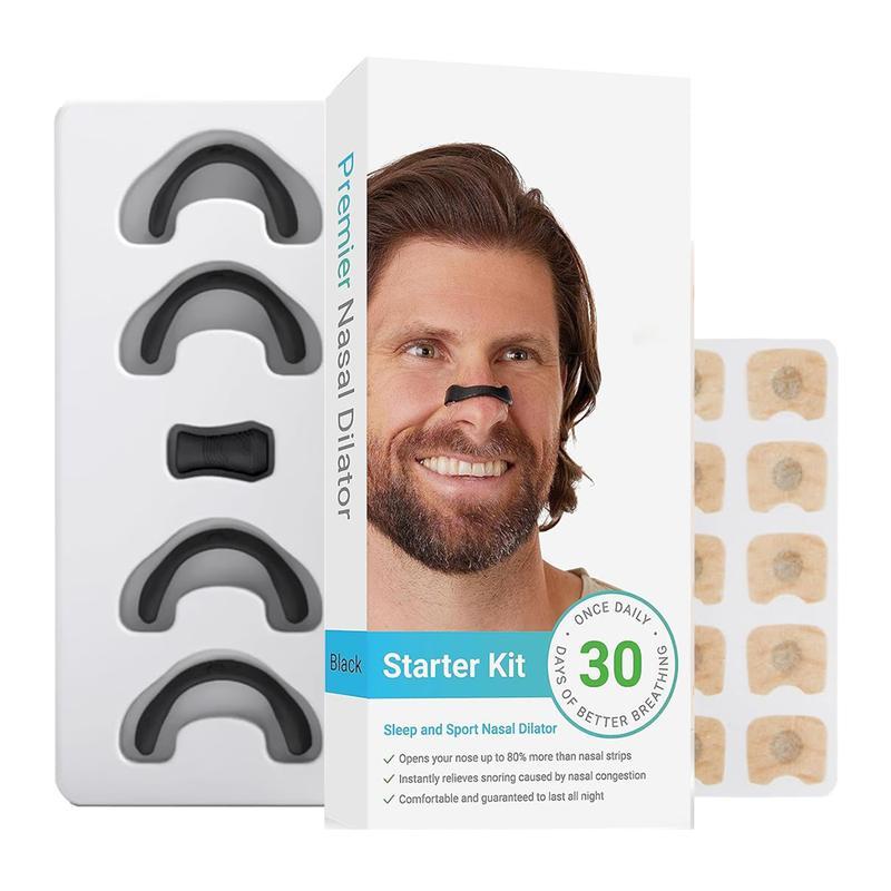 30PCS Breathing Nasal Strip Starter Kit,Magnetic NasalStrip Starter Kit and 30 Day Supply Strengh OralApplicator