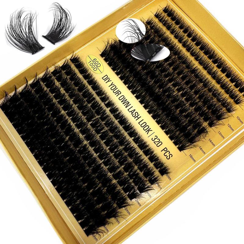 Mixed Length Individual False Eyelashes, 1 Box Natural Look Eyelash Extensions, Self Grafting Curl Eyelashes, Eye Makeup Enhancement False Eyelashes, Lash Clusters Kit