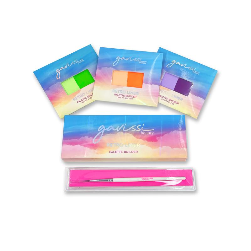 WATER ACTIVATED LINER PALETTE BUILDER - CUSTOMIZE YOUR OWN PALETTE! MULTICOLOR GRAPHIC EYELINER, FACE AND BODY PAINT