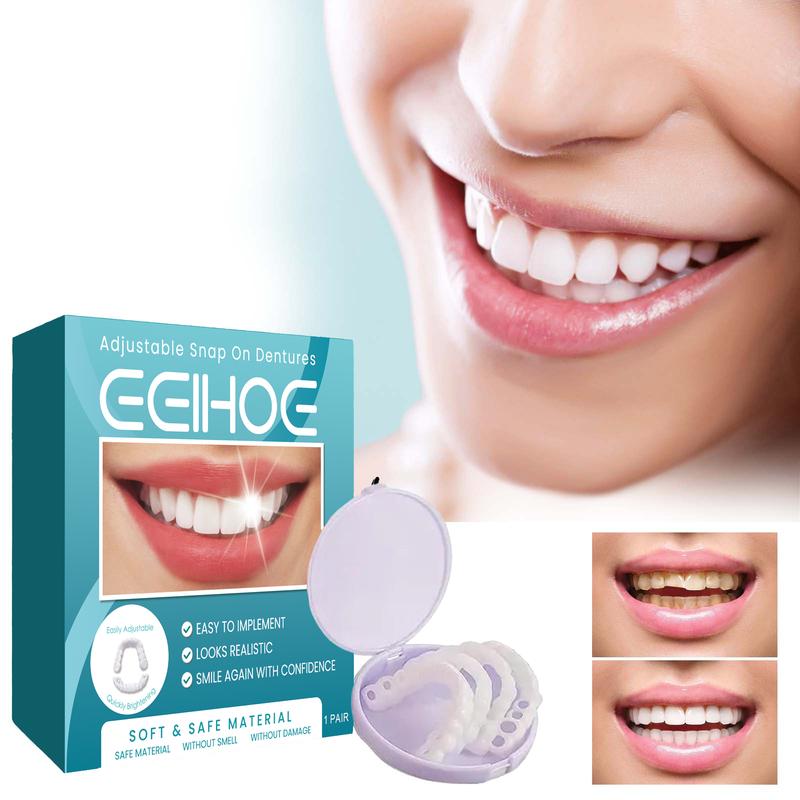 EELHOE Adjustable Buckle Denture Temporary Fillings Interdental Fillings Orthodontic Denture Kits Oral Adjustable Snap-On