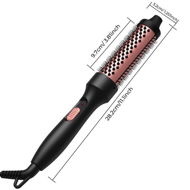 Electric Heated Hair Curler, Fast Heat Up Blowout Brush Hair Curling Wand, Professional Heated Hair Styling Tool, Thermal Brush for Create Beach Waves Styling