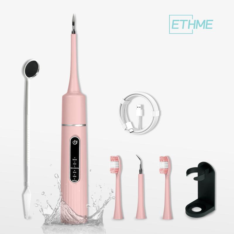 ETHME Multifunctional Plaque Remover 2-in-1 Sonic Electric Toothbrush for Adults Stains Remover Removable Heads - Oral Comfort Cleanisng Device