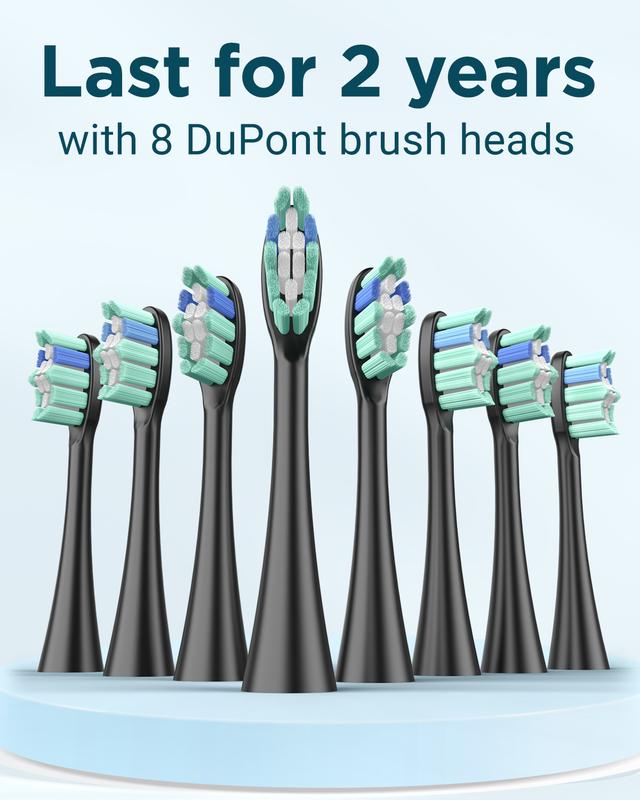 PHYLiAN-Sonic Electric Toothbrush, Electric Toothbrush with 8 Heads, 5 Modes, Timer, Gift for Her Him