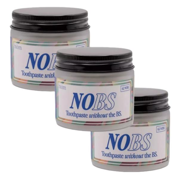 NOBS Toothpaste Tablets - Nano Hydroxyapatite, Flouride & Plastic Free, Eco & Travel Friendly - Remineralize with NHA (1 Month)