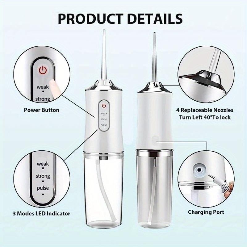 Electric Water Flosser, Smart Chip for Precision Pressure Control, 360° Rotating Nozzle, Oral Irrigator, Deep Clean Teeth and Gums, Christmas Gift