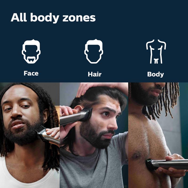 Philips Norelco Multigroom Series 7000, Mens Grooming Kit with Trimmer for Beard, Head, Hair, Body, Groin, and Face - NO BLADE OIL NEEDED