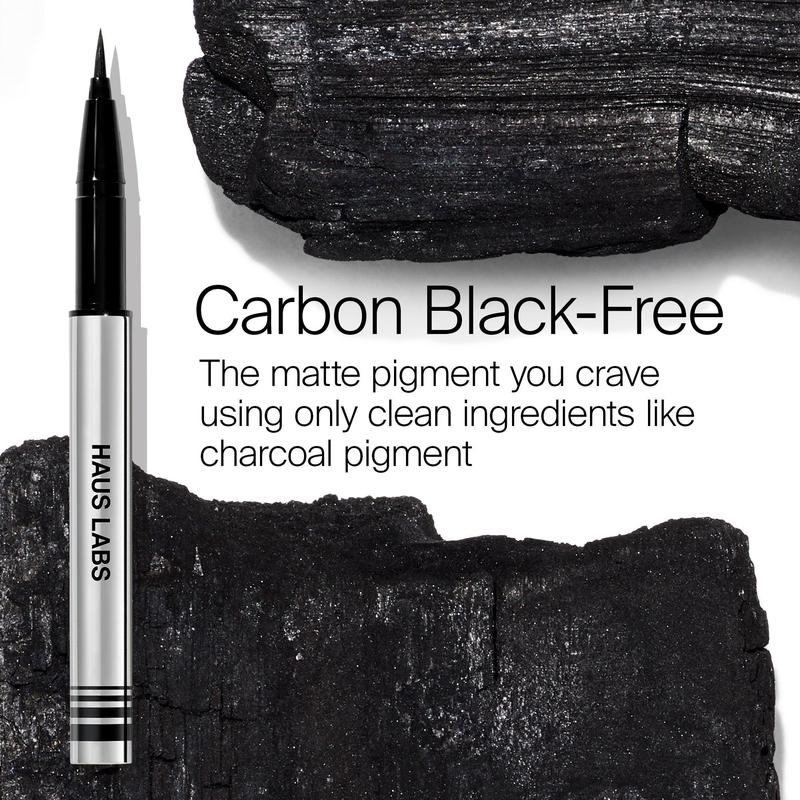 CLEAR CUT WATERPROOF LIQUID EYELINER – BLACKEST BLACK, CLEAN FORMULA, SMUDGE-PROOF FINISH Brush Lipliner Makeup Carbon