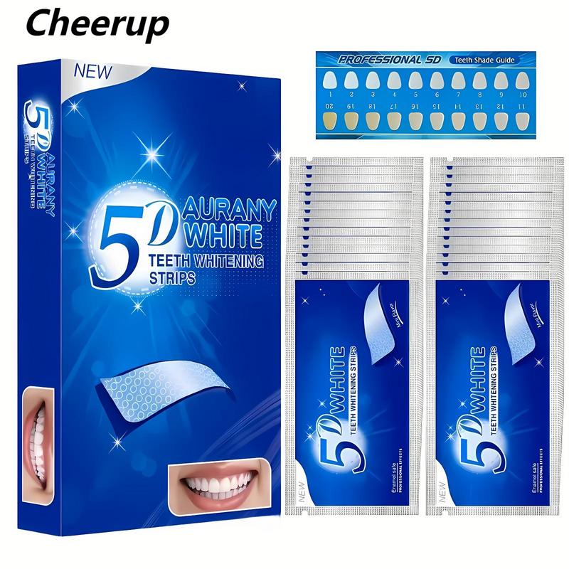 Cheerup effective whitening tooth strips 14pcs effectively reduce sensitivity strengthen teeth and help remove smoke coffee soda wine stains (7 treatments) Oral Halloween