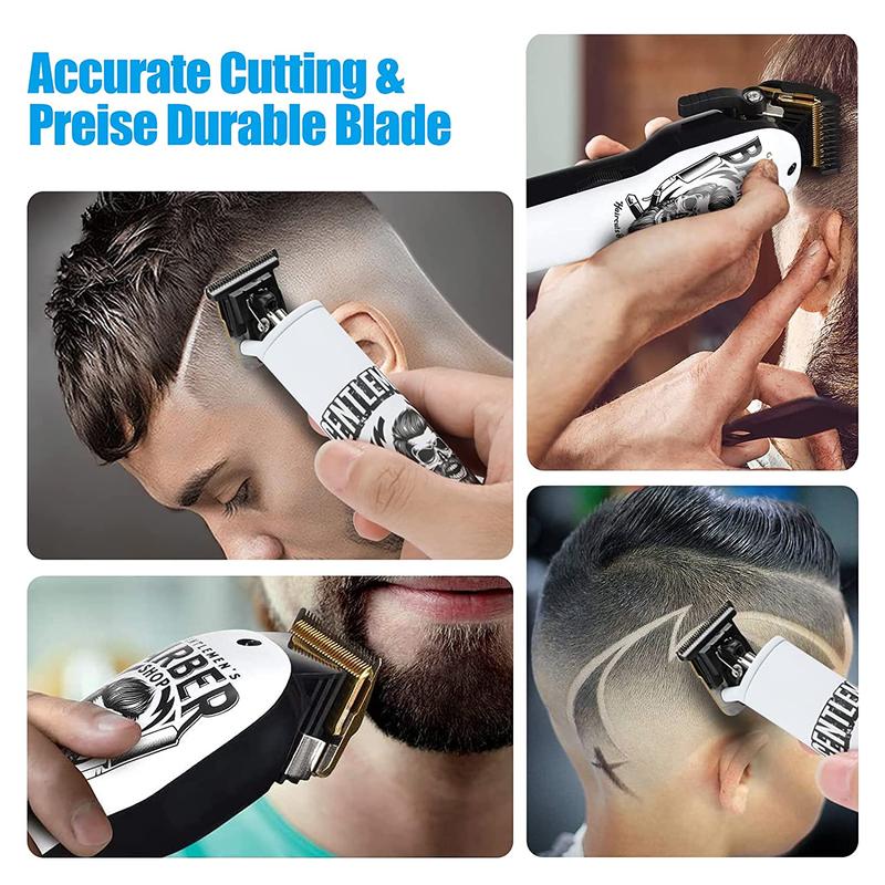 BESTBOMG-V10T Hair Clippers & Trimmer Ceramic T-Blade Cordless Haircut Sets Rechargeable 2000mAh 1200mAh with 10 Guide Combs & for Men Father Husband Boyfriend Salon Lightweight