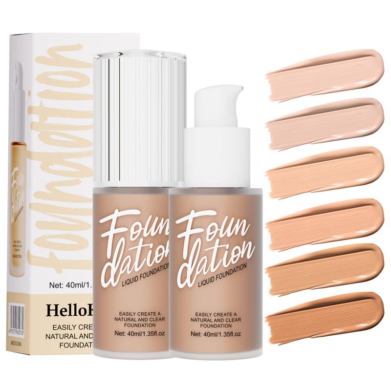 Color Changing Liquid Foundation Just Blend to Change Skin Tone, White Full Coverage Foundation, Makeup Foundation BB Concealer 40ml Makeup Cream Powder Cosmetic