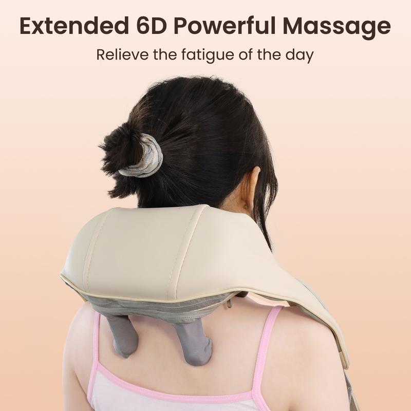 Neck Massager with Heat, Shiatsu Neck Shoulder Massager for Pain Relief Deep Tissue, Portable Electric Kneading Massager, Best Gifts for Women Men Mom Dad, Halloween Gifts