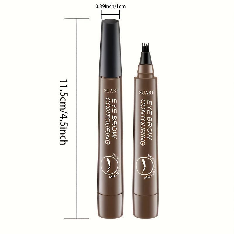 Waterproof Eyebrow Pen,Microblading Eyebrow Pencil With 4Split Head, Natural Looking BrowsMakeup ( 5 Colors )