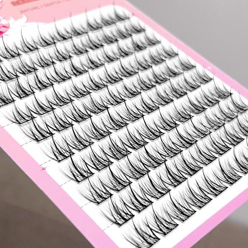 False Eyelashes Lash Extensions, 10 Rows Cosmetic Wispy Cluster Natural Look Faux Eyelashes Eyelashes Extensions, Eye Makeup Tools for Daily Use