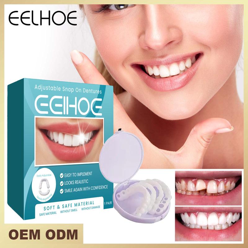 EELHOE Adjustable Buckle Denture Temporary Fillings Interdental Fillings Orthodontic Denture Kits Oral Adjustable Snap-On