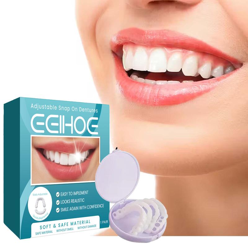 EELHOE Adjustable Buckle Denture Temporary Fillings Interdental Fillings Orthodontic Denture Kits Oral Adjustable Snap-On