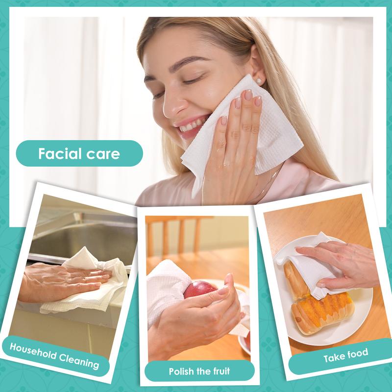 Ditoi Disposable Face Towels Soft Absorbent Thick Biodegradable Dry Makeup Remover Wipes