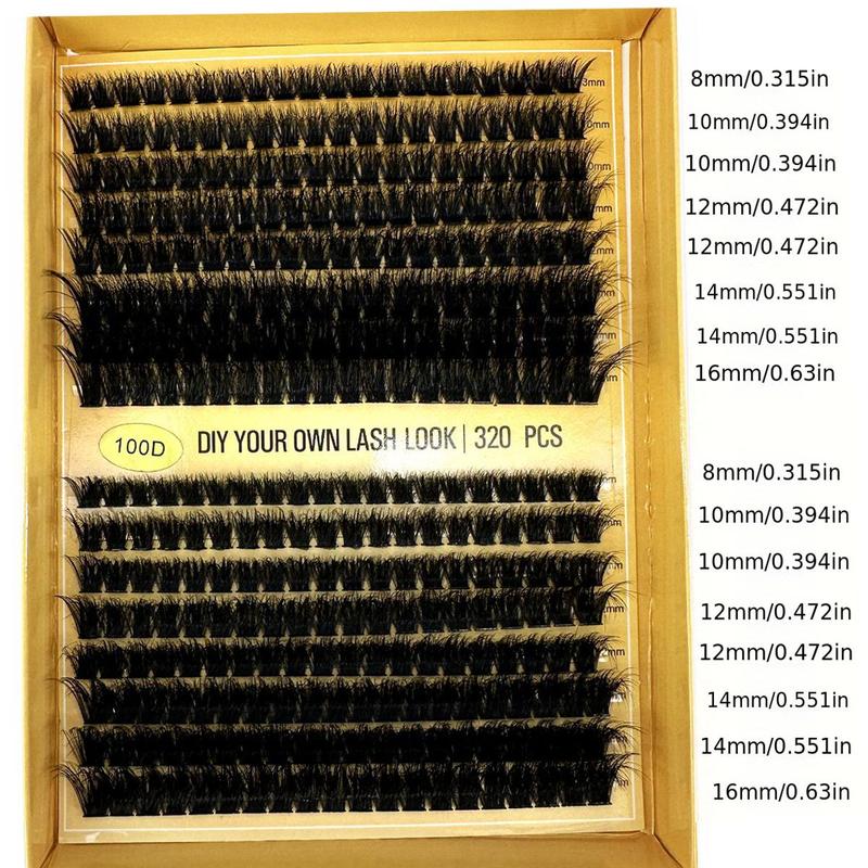 Mixed Length Individual False Eyelashes, 1 Box Natural Look Eyelash Extensions, Self Grafting Curl Eyelashes, Eye Makeup Enhancement False Eyelashes, Lash Clusters Kit