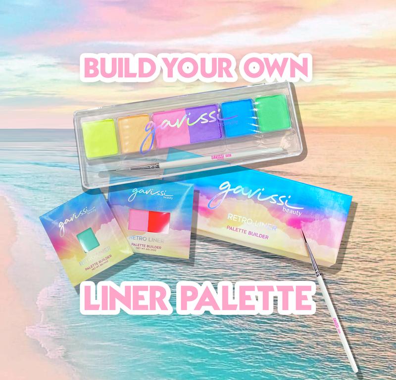 WATER ACTIVATED LINER PALETTE BUILDER - CUSTOMIZE YOUR OWN PALETTE! MULTICOLOR GRAPHIC EYELINER, FACE AND BODY PAINT