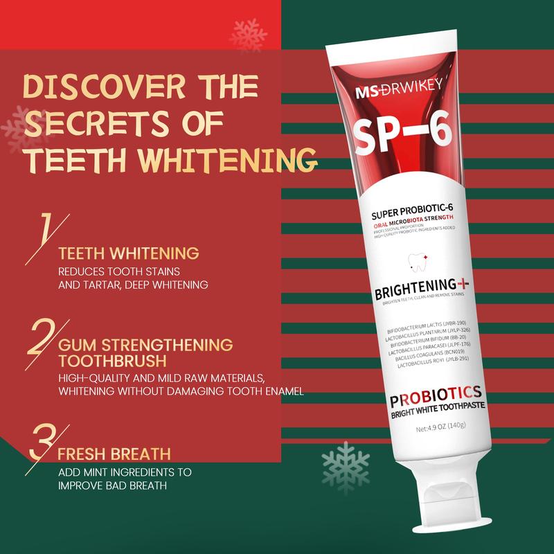 MSDRWIKEY SP-6 Toothpaste | Professional Oral Care, Fresh Breath, Perfect Christmas Stocking Stuffer