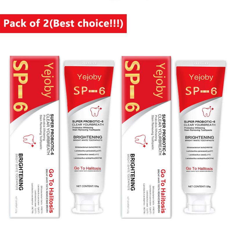 2024 Sp-6 Ultra Whitening,Sp 6 Toothpaste, Ultra Whitening Toothpaste Sp-6,Probiotic Brightening Toothpaste,Deep Cleaning Care Toothpaste,Fresh Breath Toothpaste