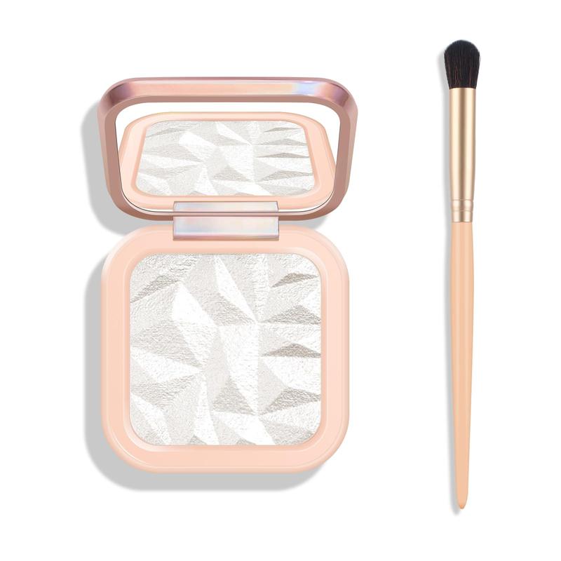 Face Highlighter Palette, High Glossy Face Illuminator Palette, Narutal Glow Finish, Pearl Shimmer Smooth Baked Powder, Lasting Sparkling Highlighter Makeup-SUN GLOW