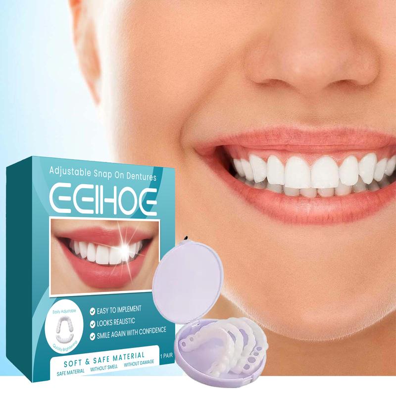 EELHOE Adjustable Buckle Denture Temporary Fillings Interdental Fillings Orthodontic Denture Kits Oral Adjustable Snap-On