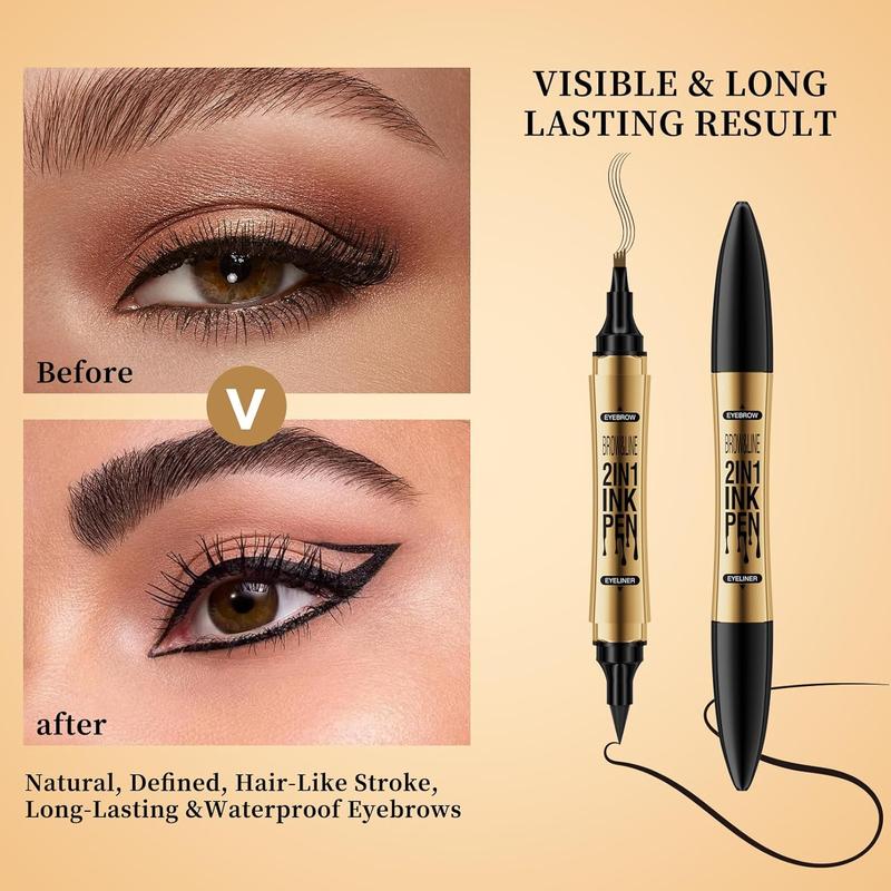 2024 New Magic 4-Tip Eyebrow Pencil,Eyebrow Microblading Pen, Upgraded 3D Waterproof and Sweat-proof Microblading Eyebrow Makeup Cosmetic