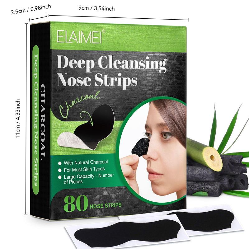 Deep Cleansing Nose Strips, 80pcs box Nose Strips, Nose Pores Cleaning Strips, Professional Nose Pores Cleaning Tool for Men & Women