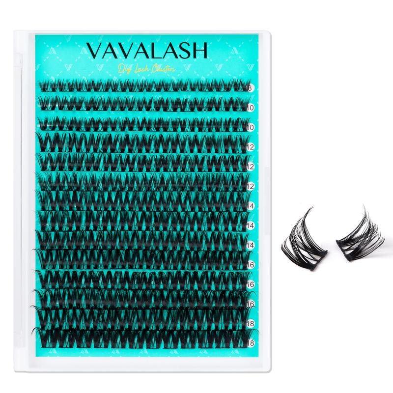 VAVALASH DIY Cluster Lash Kit, Lash Bond&Seal, Remover, Lash Tweezer for DIY Eyelash Extension at Home For Girl Make up Makeup Cosmetic Eyelashes Extensions