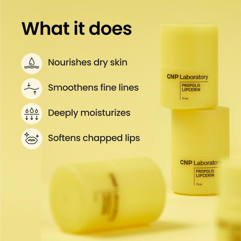 [CNP Official Shop] Honey Lip Butter, Propolis Lipcerin, Hydrating, Gentle Exfoliation, Deep Nourish, Revitalizing Dry Lips, Shea Butter, Korean Skin Care (0.5 fl.oz   15ml)