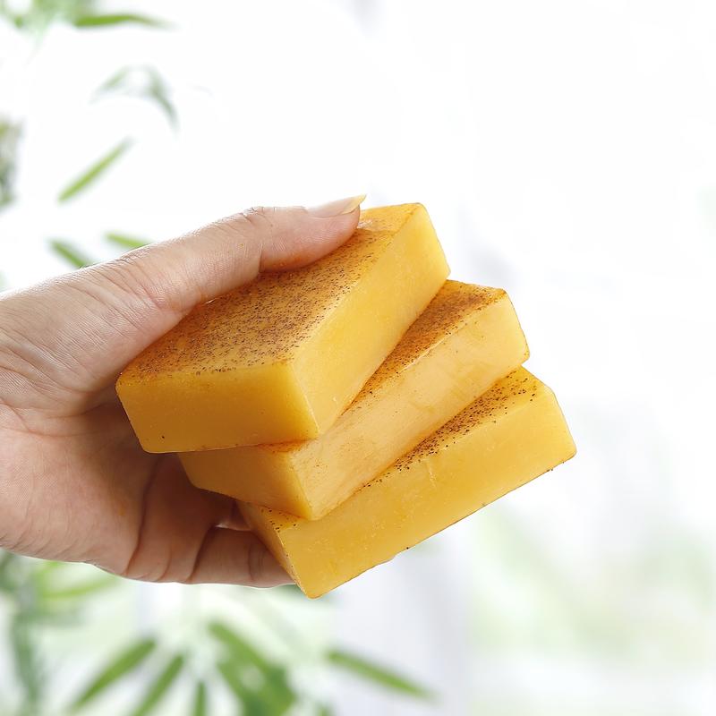 turmeric & kojic soap  - 100g , HandMade Brightening soap With Lemon Turmeric & Kojic Acid  for Men and Women,Rich foam, smells like lemon turmeric,Suitable for washing face, hands and bathing,Cleansing the skin