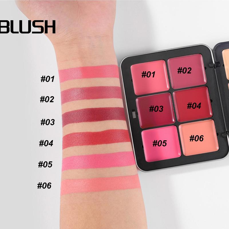 12 Color Blush Palette, 1 Box Matte Finish Blush Palette, Long Lasting Blush for Daily Makeup, Natural Look Blush for Daily Makeup, Christmas Gift