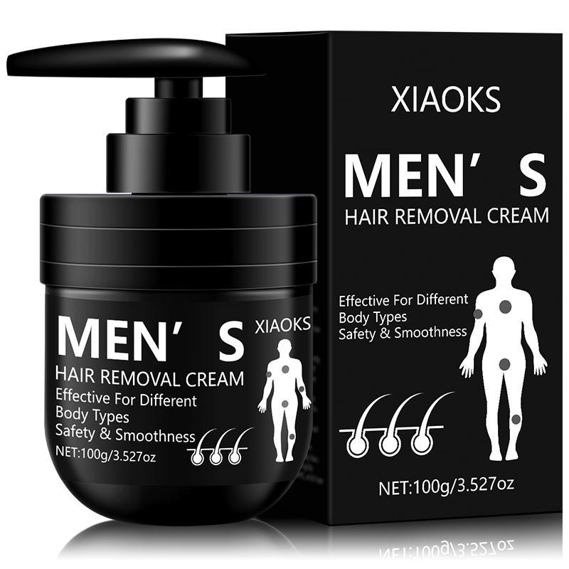 Men's Press Type Hair Removal Cream, Gentle and Non-irritating Quick Cleansing Hair Removal Cream, Men's Skin Care Products