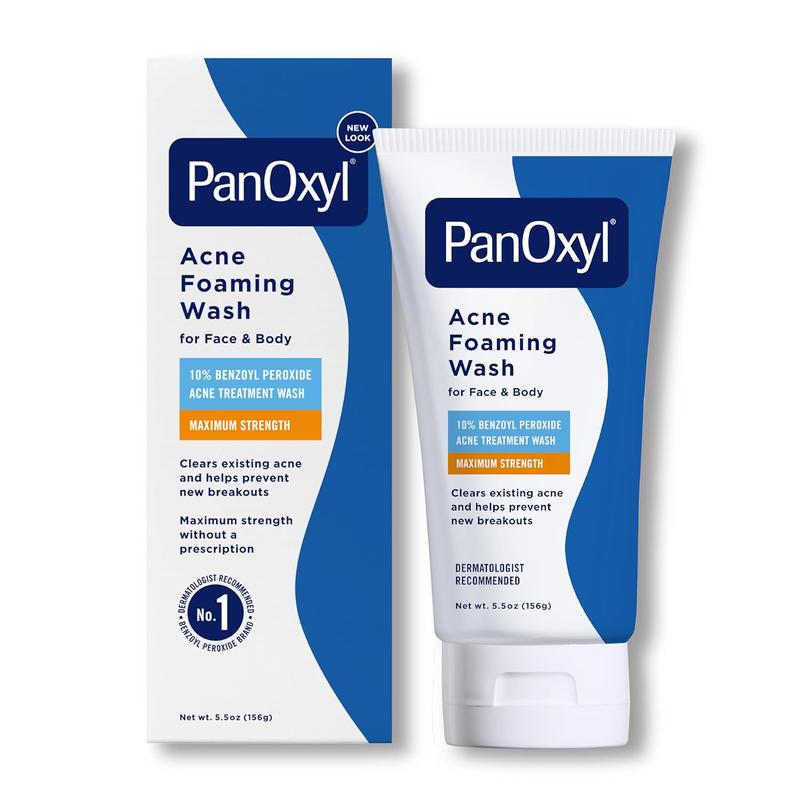 Panoxyl Acne Foaming Wash Benzoyl Peroxide 10% Maximum Strength Antimicrobial, 5.5 Oz Panoxyl