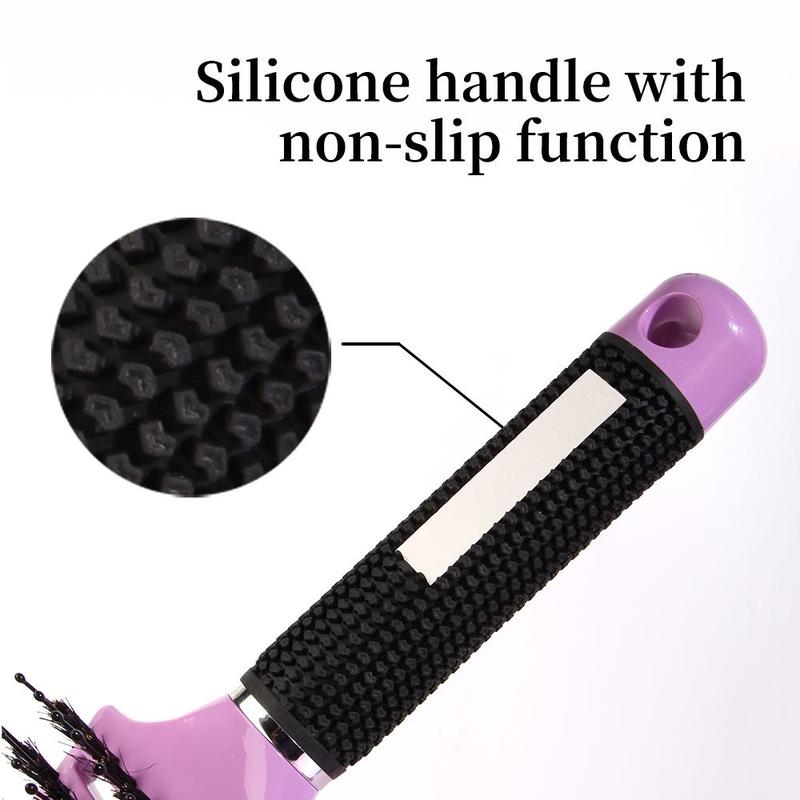 Hair Brush, Curved Vented Brush for Blow Drying, Detangling Hair Brushes for Women Men, Professional Hair Styling Brush for Wet Dry Curly Thick Straight Frizz Hair, Gift for Girlfriend, Heatless Styling Tools