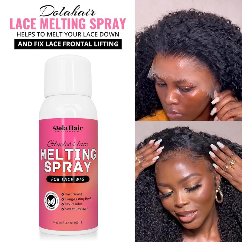 Dolahair Lace Glue Kit Lace Tint Mousse Wig Glue Kit complete set lace front kit wig installation kit wig melting kit Melting Spray for Lace Wig Melt Wig Essentials