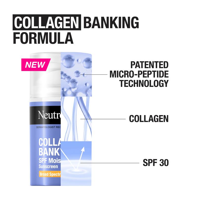 Neutrogena Collagen Bank+SPF Fresh Start Duo Cleanser Cleansing with Hyaluronic Acid Facial Moisturizer for Daily Skincare Use