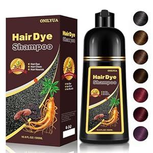 Dark Wine Red Hair Shampoo, 100% Gray Hair Coverage for Men & Women, Instant and Long-lasting Hair Color Shampoo in Minutes, 3 in 1 Pure Plant Extract Natural Hair Dye Kit for All Hair Types Haircare