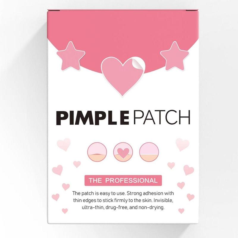 Heart Shaped Acne Patch, 24pcs set Invisible Acne Covering Sticker, Pimple Patch, Facial Skin Care Product for Women & Men, Christmas Gift