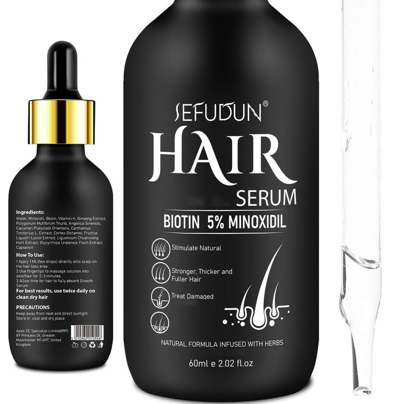 Sefudun Minoxidil Serum for Hair- 5% - 60ml - Haircare and Comfort