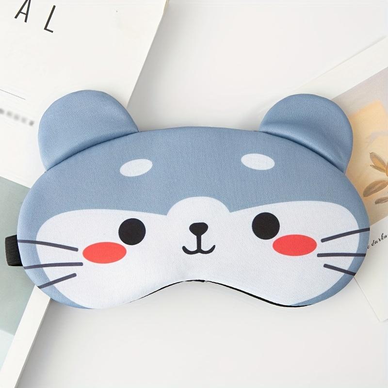 Cute Cartoon Animal Adjustable Sleeping Eye Mask, Travel Sleep Nap Eye Mask Shading Eye Mask, Blackout Sleep Eye Mask Sleeping Eye Mask Comfortable Design Sleeping Eye Mask, Suitable for Night Sleep Air Travel and Nap Soft Eye Mask