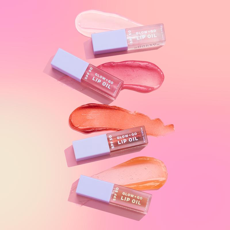 Naked Sundays SPF50 Glow + Go Lip Oil - Hydrating Lip Sunscreen with Vitamin C, Lycopene, and Tomato Extract - SPF Lip Gloss Moisturizing Skincare Smooth