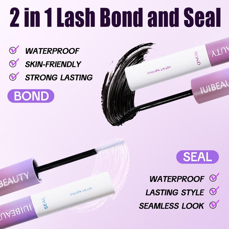 IUI Lash DIY Lash Extension Kit, Beginner-Friendly Eyelash Makeup with Bond and Seal, Tweezer and Remover for DIY Eyelash Extension at Home.