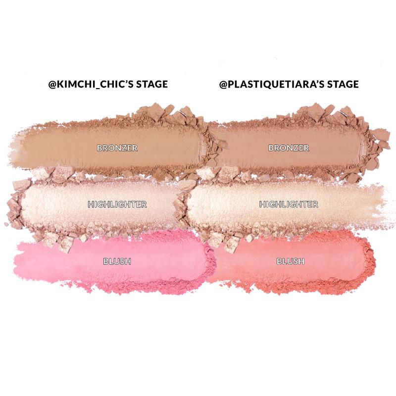 KIMCHI X PLASTIQUE Nude Sensation: Blush, Bronzer & Highlighter Palette