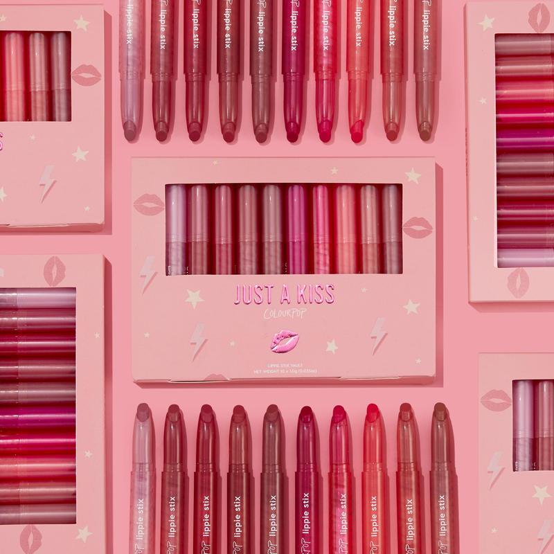 ColourPop® Just a Kiss Lippie Stix Vault - Pinks - Pinky Nude - 10Pck