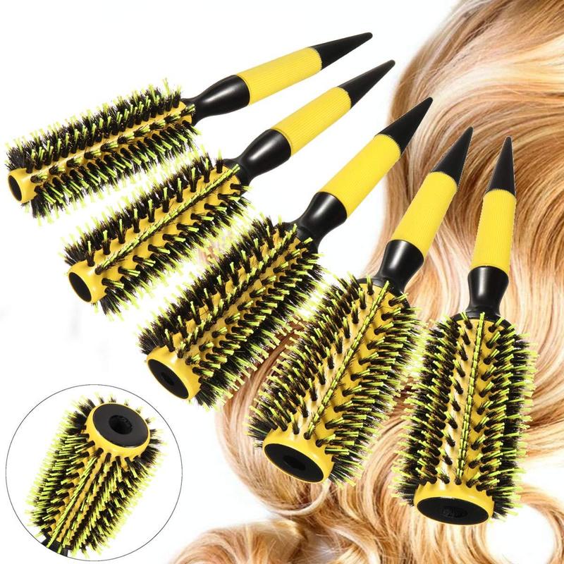 Professional Round Hair Brush, 1 Count Women Curly Hair Brush, Salon Styling Tool, Household DIY Hair Comb, Suitable for Any Hair Type, 6 Sizes Meet Various Length Hair