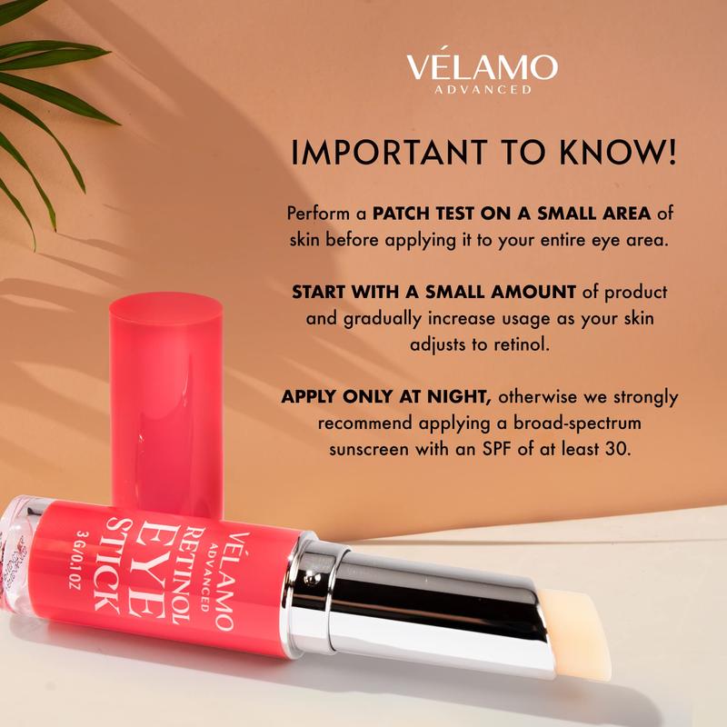 Velamo Advanced Retinol Eye Stick, Retinol Eye Cream, Brightening Eye Balm for Fine Lines & Dark Circles, Visible Results in 3-4 Weeks